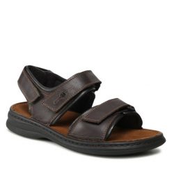 Sandały Josef Seibel. Brązowe sandały męskie Josef Seibel, bez wzorów, bez zapięcia. Za 239.99 zł.
