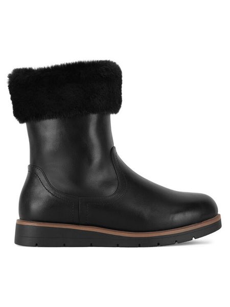 Clara Barson Botki WYL3986-1 Czarny. Czarne botki damskie Clara Barson, bez wzorów, z materiału, bez obcasa, na płaskiej podeszwie, bez zapięcia. Za 159.99 zł.