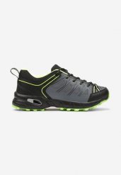 Szaro-Zielone Buty Sportowe na Nieregularnej Podeszwie przed Kostkę Leariana. Szare buty sportowe męskie Born2be, bez wzorów, z bawełny, przed kostkę, bez zapięcia. Za 119.99 zł.