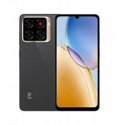 Smartphone ZTE Blade A56 4/128GB (Celestial Black). Czarne słuchawki nauszne yealink. Za 412.78 zł.