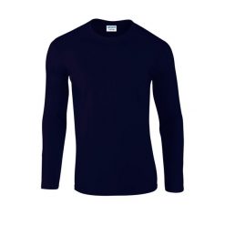 Koszulka Z Długim Rękawem Dla Dorosłych Unisex Soft Touch. Niebieskie bluzki damskie GILDAN, xl, bez wzorów, sportowe, bez kołnierzyka, bez ramiączek. Za 50.99 zł.