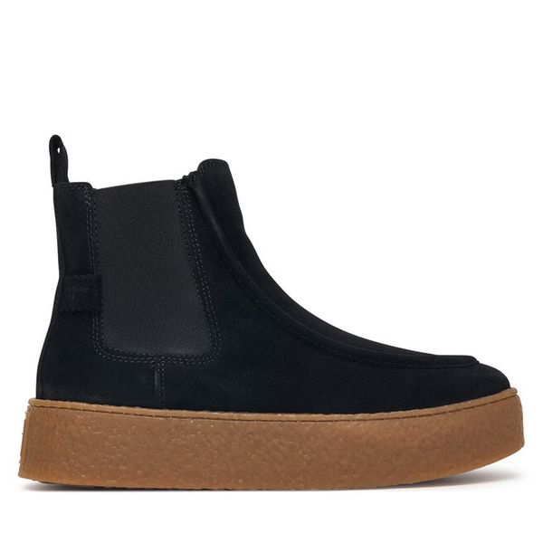 Botki Tamaris. Czarne botki damskie Tamaris, bez wzorów, bez obcasa, na płaskiej podeszwie, bez zapięcia. Za 484.99 zł.