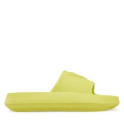 Klapki Guess. Zielone klapki damskie Guess, z aplikacjami, bez obcasa, bez zapięcia. Za 199.99 zł.