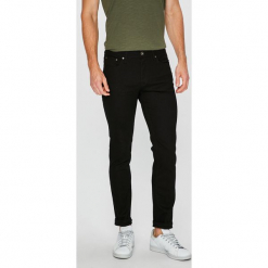 Jack & Jones - Jeansy Tim. Czarne jeansy męskie Jack & Jones, z bawełny. W wyprzedaży za 119.90 zł.