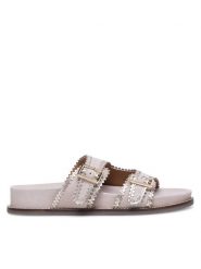 Sergio Bardi Klapki SERGIO BARDI-WI29-03-M24-SB Beżowy. Brązowe klapki damskie Sergio Bardi, bez wzorów, ze skóry, bez obcasa, bez zapięcia. Za 279.99 zł.
