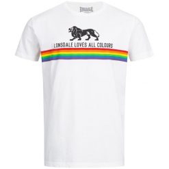 T-shirt o klasycznym kroju Lonsdale Nelson. Białe t-shirty damskie Lonsdale, bez wzorów, z bawełny, klasyczne, bez kołnierzyka, bez ramiączek. Za 136.50 zł.