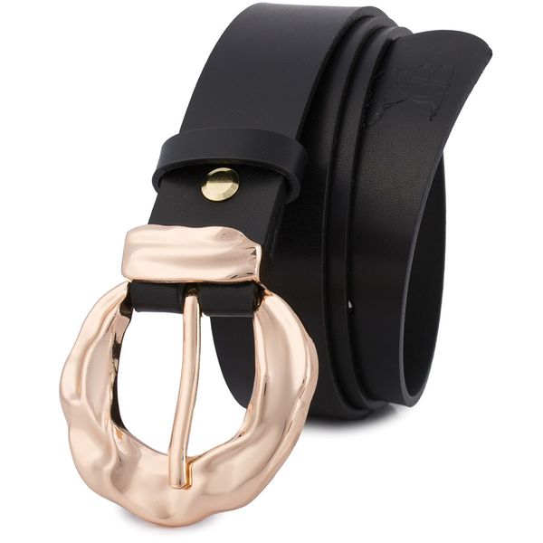 Pasek skórzany BELTIMORE r.95-110 cm D96 czarny. Czarne paski damskie bez wzorów. Za 41.90 zł.