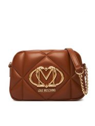 LOVE MOSCHINO Torebka JC4038PP1OLC0200 Brązowy. Brązowe listonoszki damskie Love Moschino, bez wzorów, ze skóry, bez dodatków. Za 879.99 zł.