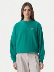 Tommy Hilfiger Bluza Logo Embroidery WW0WW48724 Zielony Regular Fit. Zielone bluzy damskie Tommy Hilfiger, l, bez wzorów, z bawełny, bez ramiączek, bez kaptura. Za 399.99 zł.