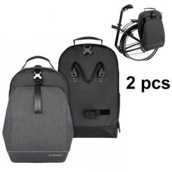 2x Wozinsky torba rowerowa na bagażnik plecak rowerowy ze stelażem 2w1 40l. Czarne plecaki męskie Wozinsky, bez wzorów. Za 358.00 zł.