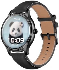 Smartwatch Colmi L28 Czarny (L28 Black leather). Czarne zegarki smartwatch Colmi, bez wzorów. Za 169.51 zł.