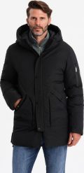 Kurtka męska Ombre Długa sezonowa męska kurtka w stylu outdoorowym czarna V1 OM-JALJ-0202 M. Czarne kurtki męskie Ombre, m, bez wzorów, bez kaptura. Za 499.99 zł.