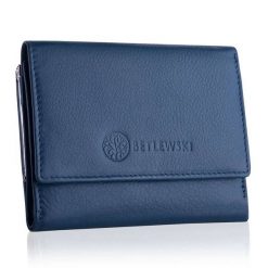 Portfel damski BETLEWSKI BPD-SS-14 NIEBIESKI. Niebieskie portfele damskie Betlewski, ze skóry. Za 139.99 zł.