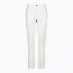 Spodnie shell damskie CMP Long 3A11266. Białe spodnie sportowe damskie CMP, na lato, bez wzorów, sportowe, trekkingowe. Za 349.99 zł.