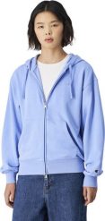 Bluza damska Champion Full Zip Hoodie Sweatshirt błękitna 117787 BS186 M. Niebieskie bluzy damskie Champion, m, bez wzorów, bez ramiączek, bez kaptura. Za 331.31 zł.