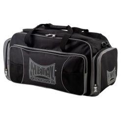 Torba sportowa mma Metal Boxe. Czarne torby sportowe męskie METAL BOXE, bez wzorów, z materiału, duże, z nadrukiem. Za 236.50 zł.