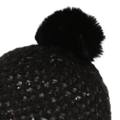 Damska Czapka Lorelai Bobble IV. Czarne czapki damskie Regatta, na zimę, bez wzorów, z dzianiny, biznesowe. Za 33.99 zł.