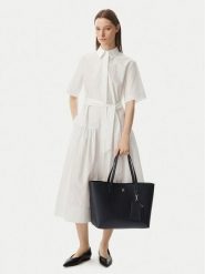 Tommy Hilfiger Torebka Th Icon Tote AW0AW18724 Czarny. Czarne shopperki damskie Tommy Hilfiger, bez wzorów, ze skóry, bez dodatków. Za 649.99 zł.
