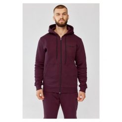 Męska bluza dresowa z kapturem Rough Radical Track Hoodie Zip. Czerwone bluzy męskie ROUGH RADICAL, m, bez wzorów, z dresówki, z kapturem, na fitness i siłownię. W wyprzedaży za 189.99 zł.