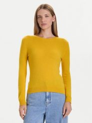 United Colors Of Benetton Sweter 1002D1K01 Żółty Regular Fit. Żółte swetry nierozpinane damskie United Colors Of Benetton, m, bez wzorów, z wełny, bez kołnierzyka, bez ramiączek. Za 249.99 zł.