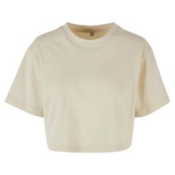 Oversized Crop Top Dla Pań I Panów. Niebieskie topy damskie BUILD YOUR BRAND, xl, bez wzorów, sportowe, bez kołnierzyka, bez ramiączek. Za 57.99 zł.