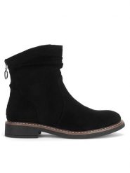 Clara Barson Botki WS2169-04 Czarny. Czarne botki damskie Clara Barson, bez wzorów, z materiału, bez obcasa, na płaskiej podeszwie, bez zapięcia. Za 149.99 zł.