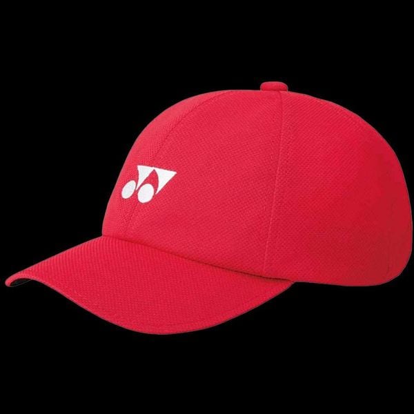 Czapka Yonex 341. Czerwone czapki damskie YONEX, bez wzorów, z mikrofibry, sportowe. Za 79.50 zł.