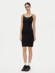 HUGO Sukienka codzienna Narya 50538896 Czarny Slim Fit. Czarne sukienki damskie Hugo, na co dzień, m, bez wzorów, z bawełny, bez kołnierzyka, bez ramiączek, proste. Za 219.99 zł.
