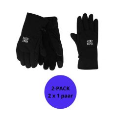 Rękawiczki zimowe męskie Softshell I-Touch 2 pary. Czarne rękawiczki męskie HEAT KEEPER, na zimę, bez wzorów, z poliamidu. Za 202.79 zł.