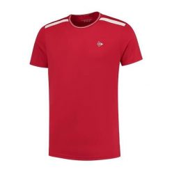 Koszulka sportowa męska Dunlop Club Crew Tee. Czerwone koszulki sportowe męskie Dunlop, m, bez wzorów, bez ramiączek, tenisowe. Za 139.99 zł.