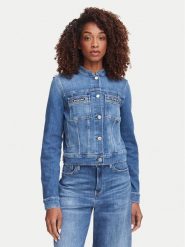 Guess Kurtka jeansowa W6YN03 D1341 Niebieski Regular Fit. Niebieskie kurtki damskie Guess, m, z aplikacjami, z bawełny, bez kaptura. Za 694.99 zł.