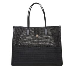 Torebka Tommy Hilfiger. Czarne shopperki damskie Tommy Hilfiger, bez wzorów, bez dodatków. Za 519.99 zł.