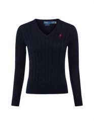 Polo Ralph Lauren Sweter damski z dzianiny Kobiety Bawełna niebieski jednolity, S. Niebieskie swetry nierozpinane damskie Polo Ralph Lauren, s, bez wzorów, z bawełny, bez kołnierzyka, bez ramiączek. Za 989.95 zł.