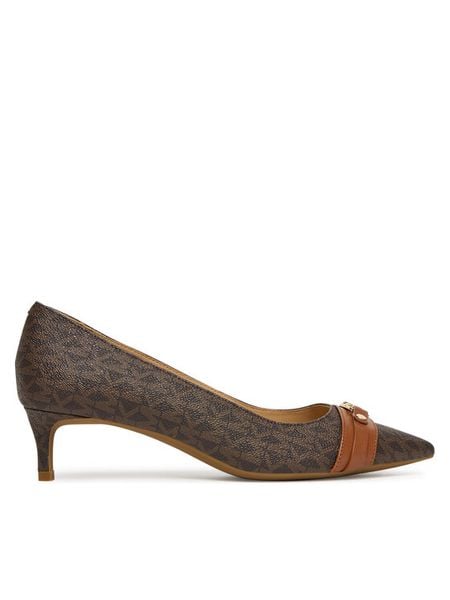MICHAEL Michael Kors Czółenka Mandy Flex 40T5MAMP1B Brązowy. Brązowe czółenka damskie MICHAEL Michael Kors, bez wzorów, ze skóry, bez obcasa, bez zapięcia. Za 409.99 zł.