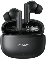 Słuchawki TWS USAMS E05 Bluetooth 6.0 bezprzewodowe czarny. Czarne słuchawki bezprzewodowe Usams. Za 32.89 zł.