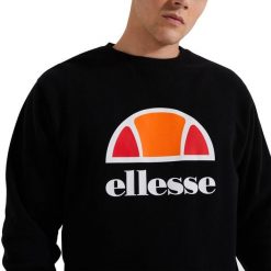 Bluza treningowa męska Ellesse Perc Sweatshirt. Czarne bluzy męskie Ellesse, m, bez wzorów, bez ramiączek, bez kaptura. Za 159.99 zł.