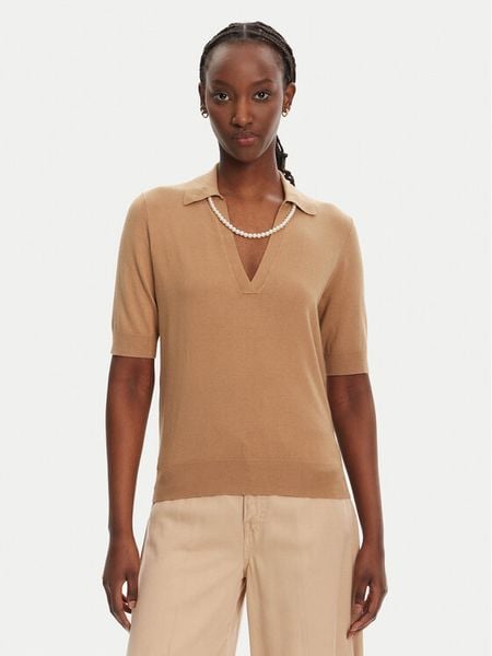 Liu Jo Sweter WA5222 MS49I Brązowy Regular Fit. Brązowe swetry nierozpinane damskie Liu Jo, xl, bez wzorów, z wiskozy, bez kołnierzyka, bez ramiączek. Za 419.99 zł.