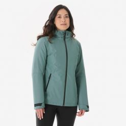 Kurtka turystyczna damska zimowa Quechua MH500 3w1 -8°C wodoodporna. Brązowe kurtki sportowe damskie QUECHUA, na jesień, m, bez wzorów, z materiału, bez ramiączek, z kapturem, trekkingowe. Za 579.99 zł.