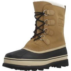 Buty SOREL CARIBOU Jasnobrązowy. Brązowe buty zimowe męskie Sorel, na zimę, bez wzorów, z gumy, bez obcasa, bez zapięcia. Za 709.99 zł.
