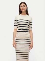 Vero Moda Sweter Saba 10306829 Beżowy Regular Fit. Brązowe swetry nierozpinane damskie Vero Moda, xl, bez wzorów, z wiskozy, bez kołnierzyka, bez ramiączek. Za 89.99 zł.