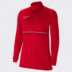Bluza piłkarska damska Nike Drifit Academy. Czerwone bluzy damskie Nike, xl, bez wzorów, bez ramiączek, bez kaptura. Za 160.05 zł.