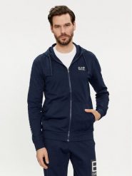 EA7 Emporio Armani Bluza 8NPM13 PJ05Z 1554 Granatowy Regular Fit. Niebieskie bluzy męskie EA7 Emporio Armani, m, bez wzorów, z bawełny, bez ramiączek, bez kaptura. W wyprzedaży za 409.99 zł.