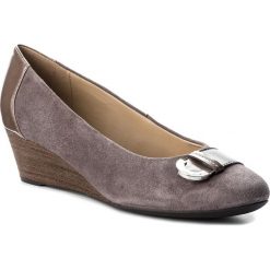 Półbuty GEOX - D Floralie A D74T4A 021BC C6004 Chestnut. Szare półbuty damskie Geox, bez wzorów, z materiału, bez obcasa, na koturnie, bez zapięcia. W wyprzedaży za 249.00 zł.