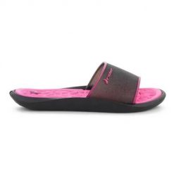 Klapki damskie Rider Flow. Czarne klapki damskie Rider, na lato, bez wzorów, z materiału, sportowe, bez obcasa, bez zapięcia. Za 187.00 zł.