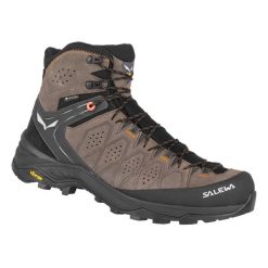 Buty Trekkingowe Męskie Salewa Alp Trainer 2 Mid Gtx. Brązowe buty zimowe męskie Salewa, bez wzorów, z gumy, bez obcasa, bez zapięcia. Za 816.74 zł.