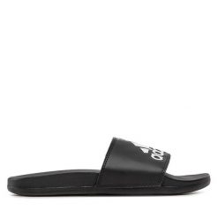 Klapki adidas. Czarne klapki damskie Adidas, bez wzorów, sportowe, bez obcasa, bez zapięcia. Za 199.99 zł.