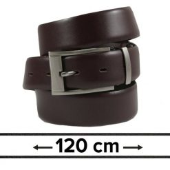 Pasek do Spodni Męski, Ciemny Brązowy 120cm, Skórzany, Elegancki, Możliwość Skrócenia -ZET. Brązowe paski męskie Zet, ze skóry, eleganckie. Za 89.00 zł.