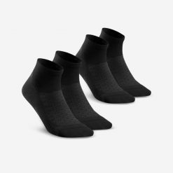 Skarpety turystyczne Quechua Hike 100 długie x2. Czarne skarpetki damskie QUECHUA, bez wzorów, z bawełny. Za 39.99 zł.