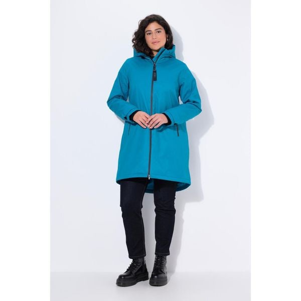 Damskie Kurtka funkcyjna HYPRAR wodoodporna dwukierunkowy zamek błyskawiczny. Niebieskie kurtki sportowe damskie Ulla Popken, plus size, bez wzorów, z materiału, bez ramiączek, bez kaptura, trekkingowe. W wyprzedaży za 639.99 zł.