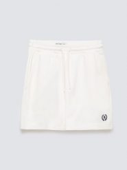 Szorty damskie dresowe z niewielkim haftem białe Meganta 100. Białe szorty damskie BIG STAR, bez wzorów, z bawełny, klasyczne. Za 119.99 zł.